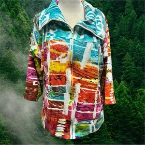 PARSLEY & SAGE Colourful Abstract Jacket S